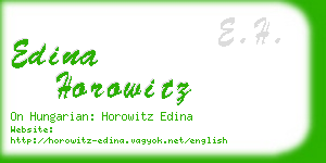 edina horowitz business card